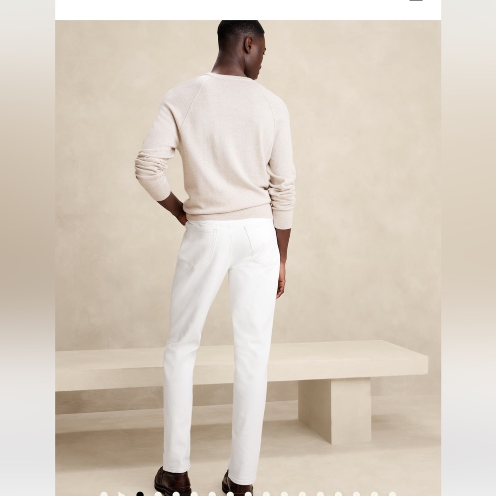 Banana Republic men’s white jeans size 32 - Picture 2 of 6